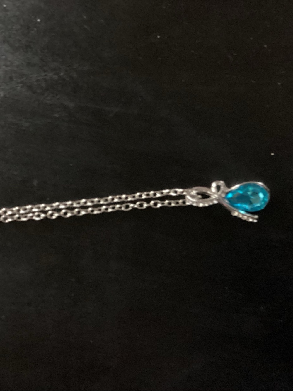 Blue Teardrop Pendant Necklace - Elegant Women’s Jewelry
